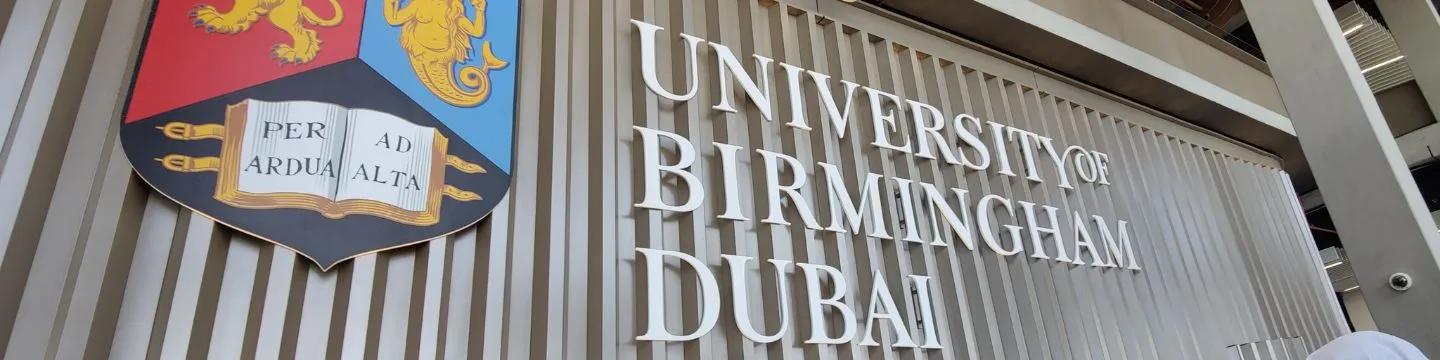 Banner image of University of Birmingham Dubai