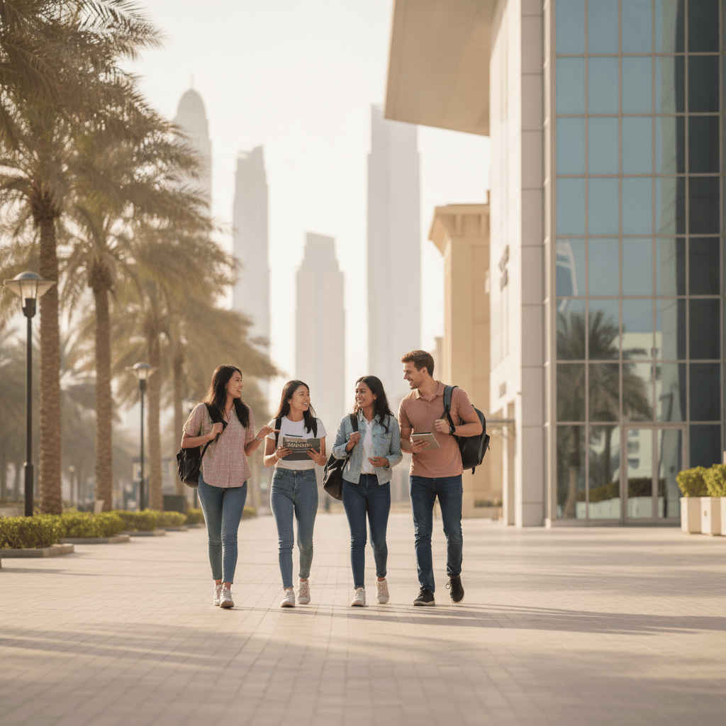 International students comparing Dubai universities to find the best fit for their academic and scholarship goals