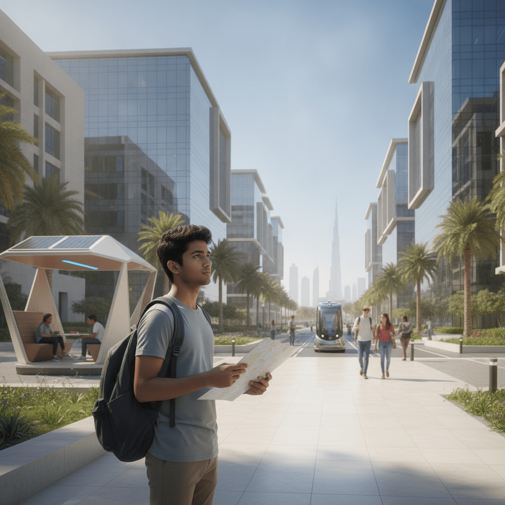 A student reviewing admission requirements to learn how to get admitted undergraduate Dubai university programs successfully